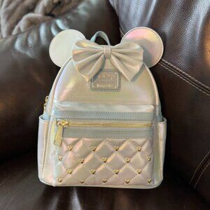 NWT Loungefly Disney Minnie Mouse Classic Series Iridescent Sky Mini Backpack